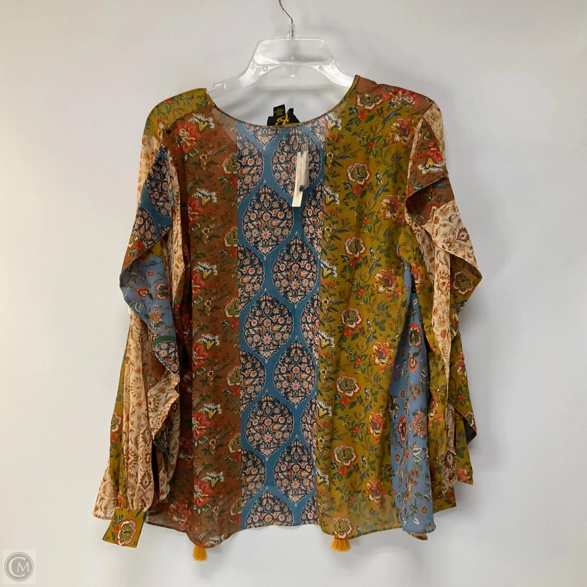 Top Long Sleeve By Anthropologie In Multi-colored, Size: Xs