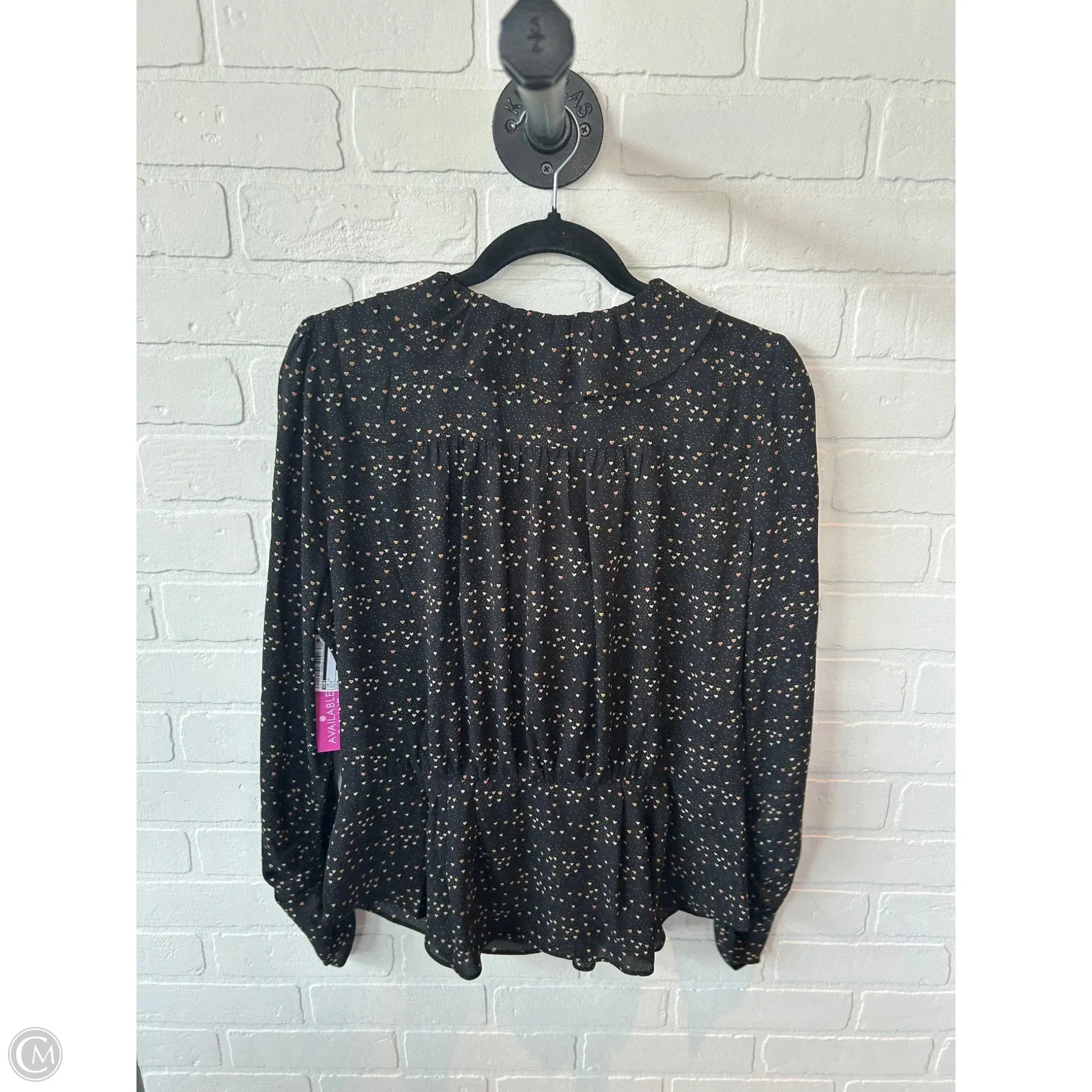 Top Long Sleeve By Cabi In Black, Size: M