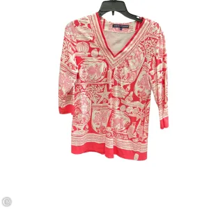Top Long Sleeve By Clothes Mentor In Pink & White, Size: L