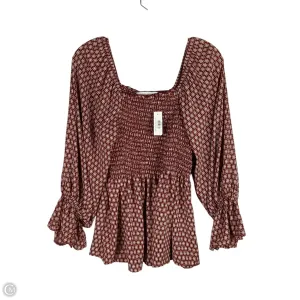 Top Long Sleeve By Clothes Mentor In Red, Size: L