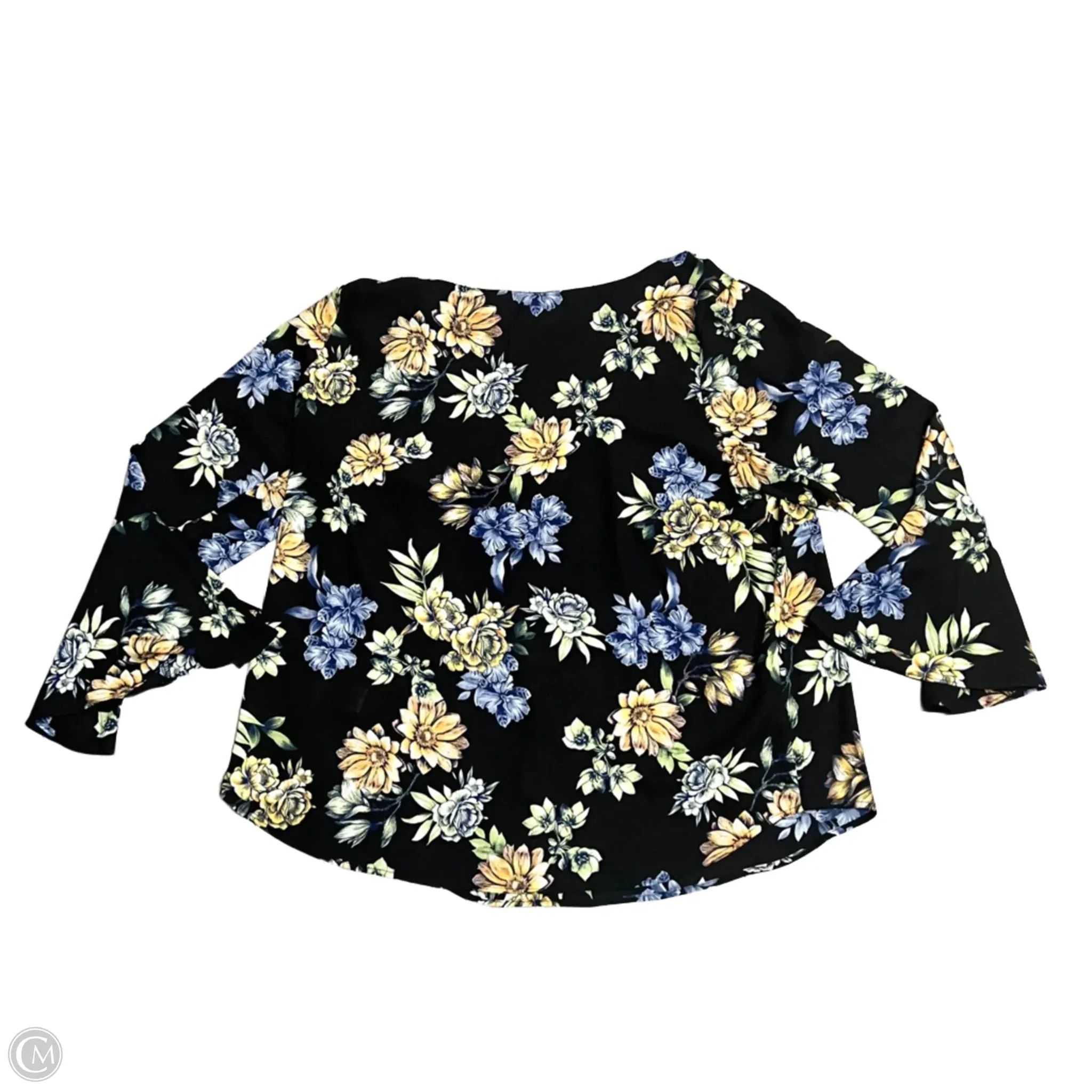Top Long Sleeve By Counterparts In Black & Green, Size: Xl