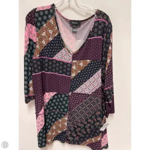 Top Long Sleeve By Karen Kane In Purple, Size: 2x