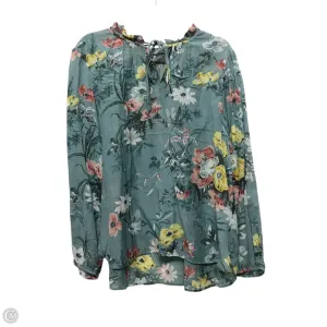 Top Long Sleeve By Loft In Floral Print, Size: Xl
