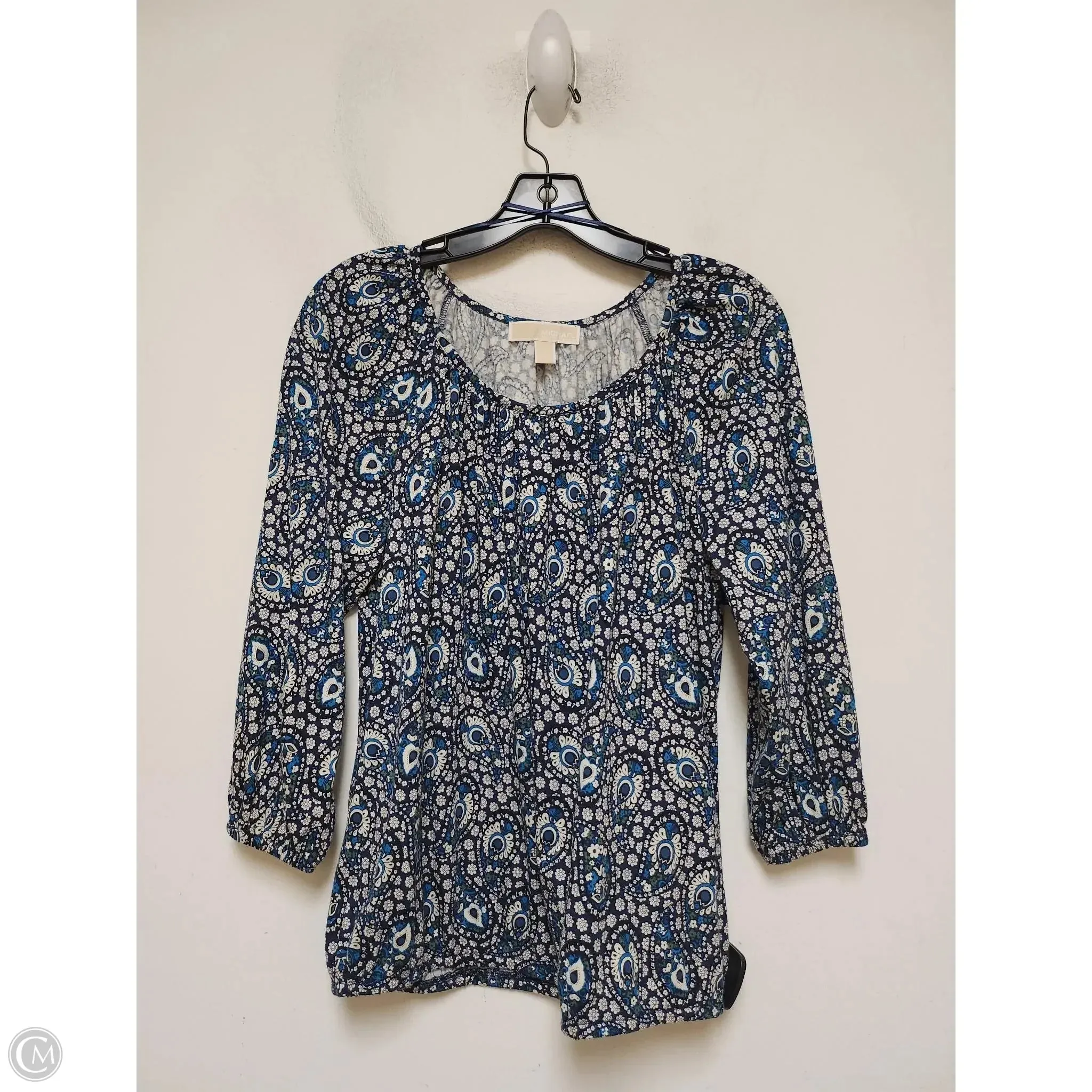 Top Long Sleeve By Michael By Michael Kors In Paisley Print, Size: S