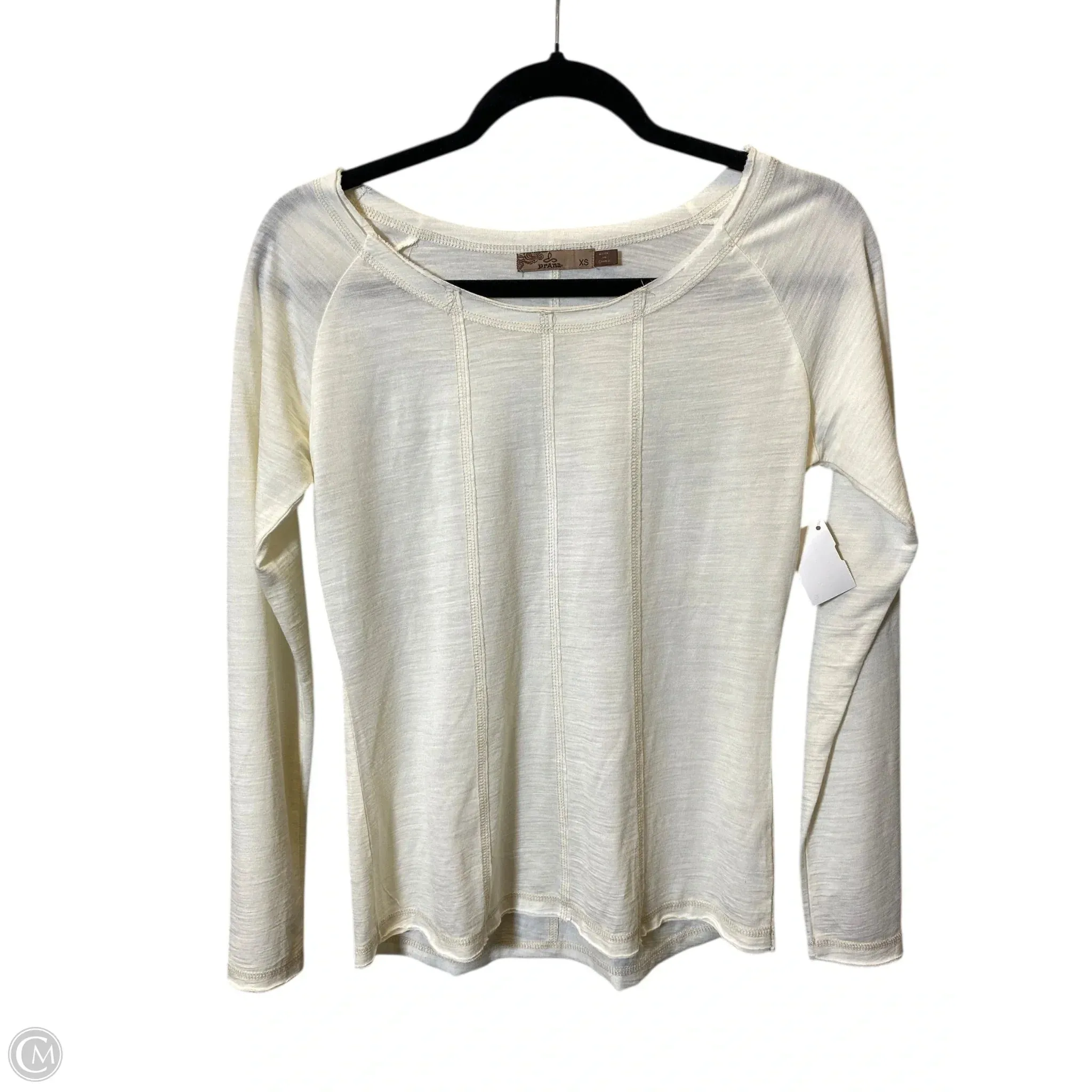 Top Long Sleeve By Prana In Cream, Size: Xs