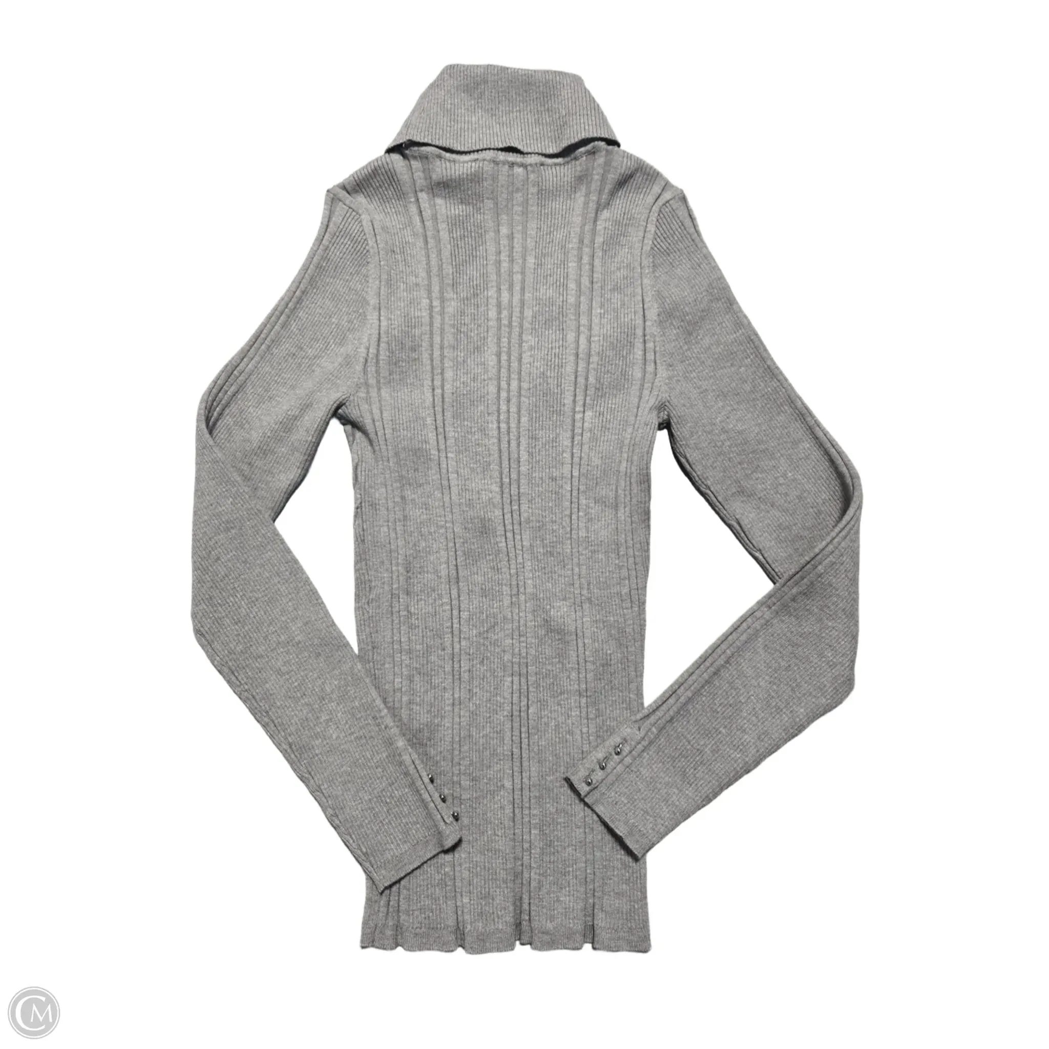 Top Long Sleeve By White House Black Market In Grey, Size: M
