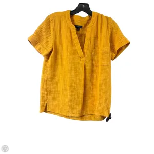 Top Short Sleeve Basic By J. Crew In Yellow, Size: Xs