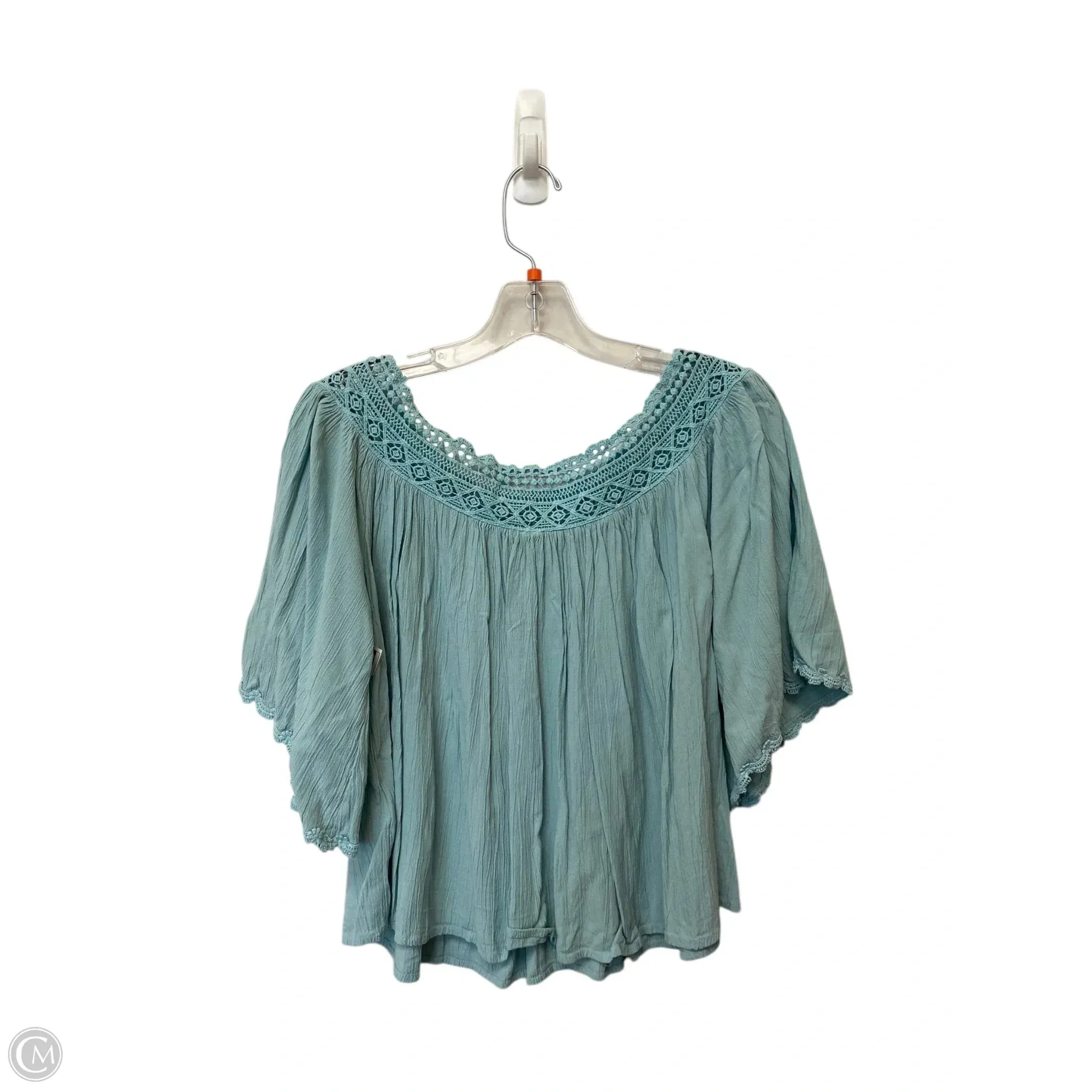 Top Short Sleeve By Anthropologie In Blue, Size: Xs