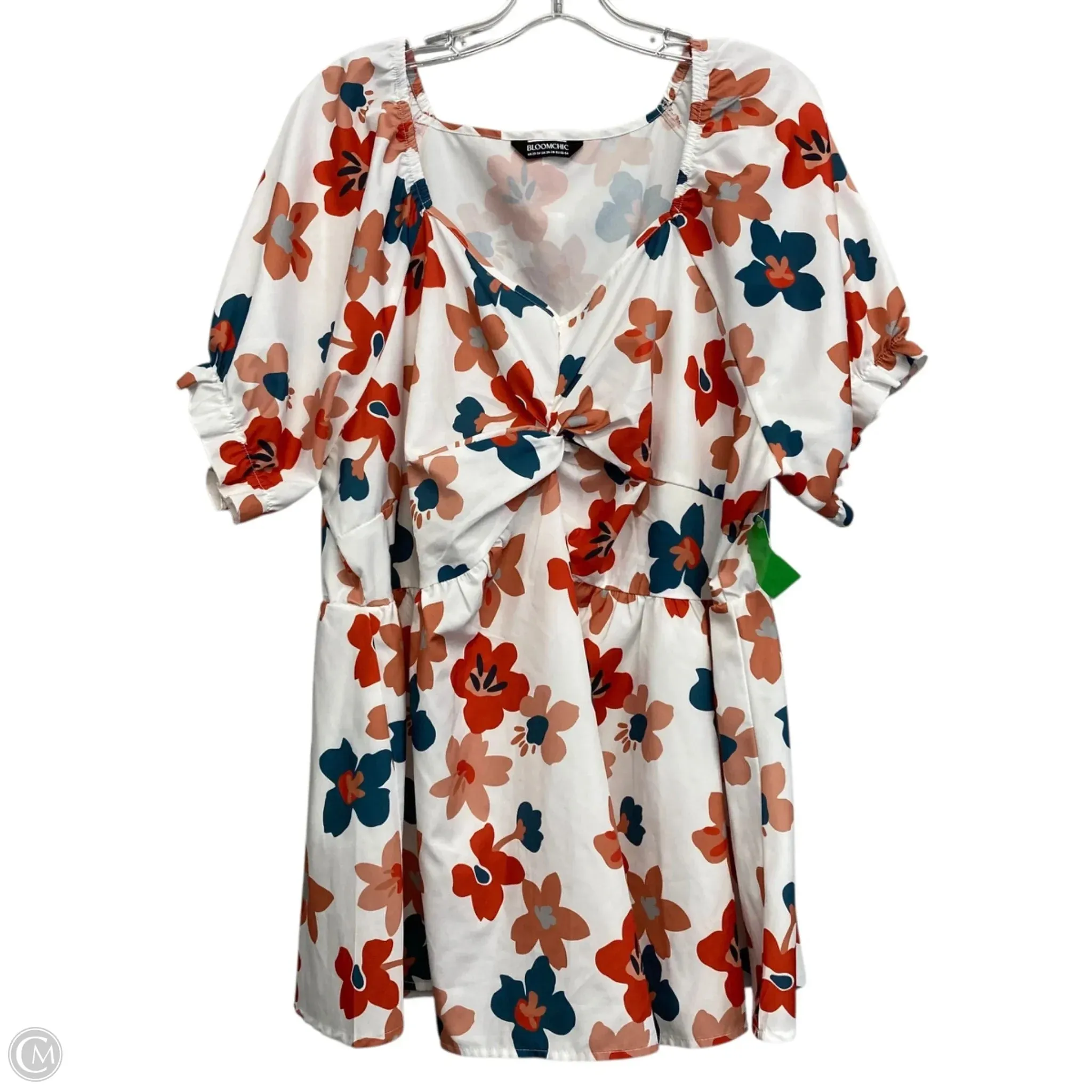 Top Short Sleeve By Bloomchic In Floral Print, Size: 3x