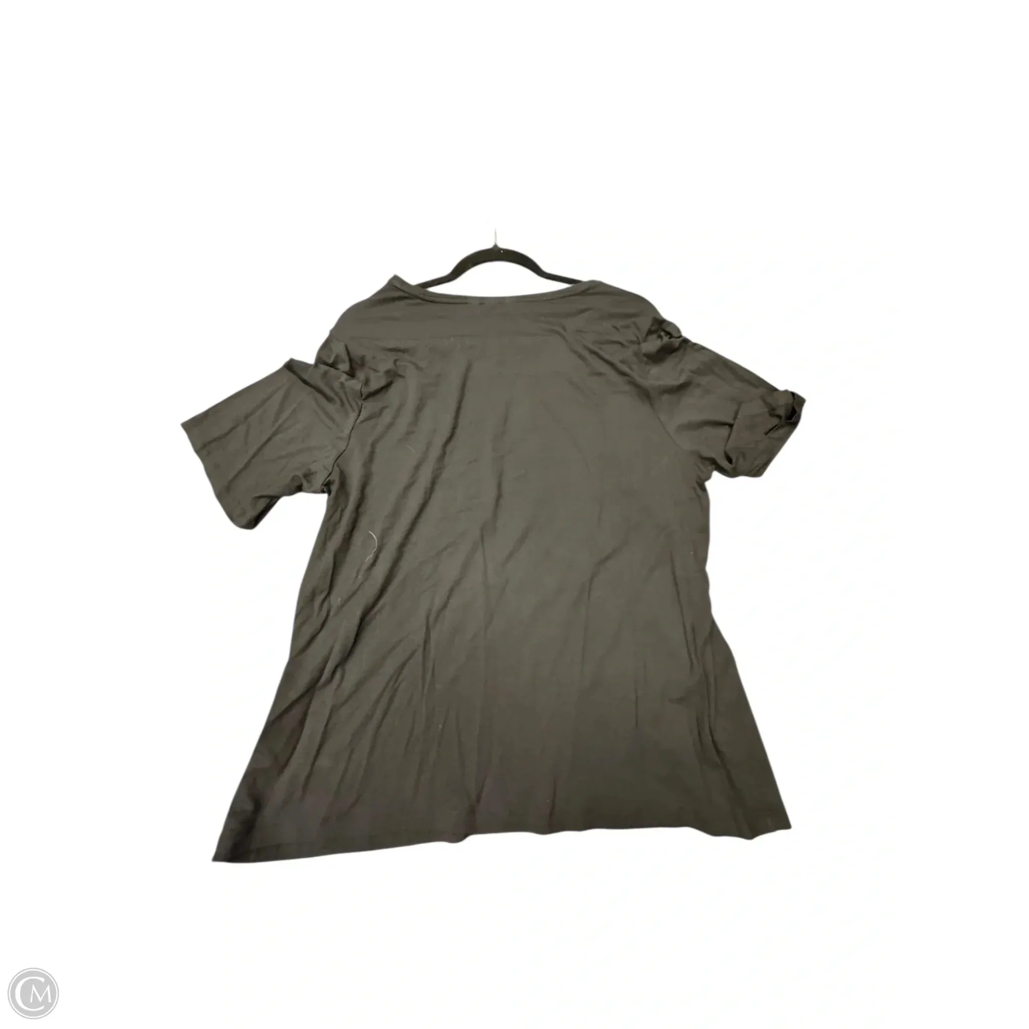 Top Short Sleeve By Cj Banks In Black, Size: 1x