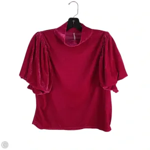 Top Short Sleeve By Free People In Pink, Size: M