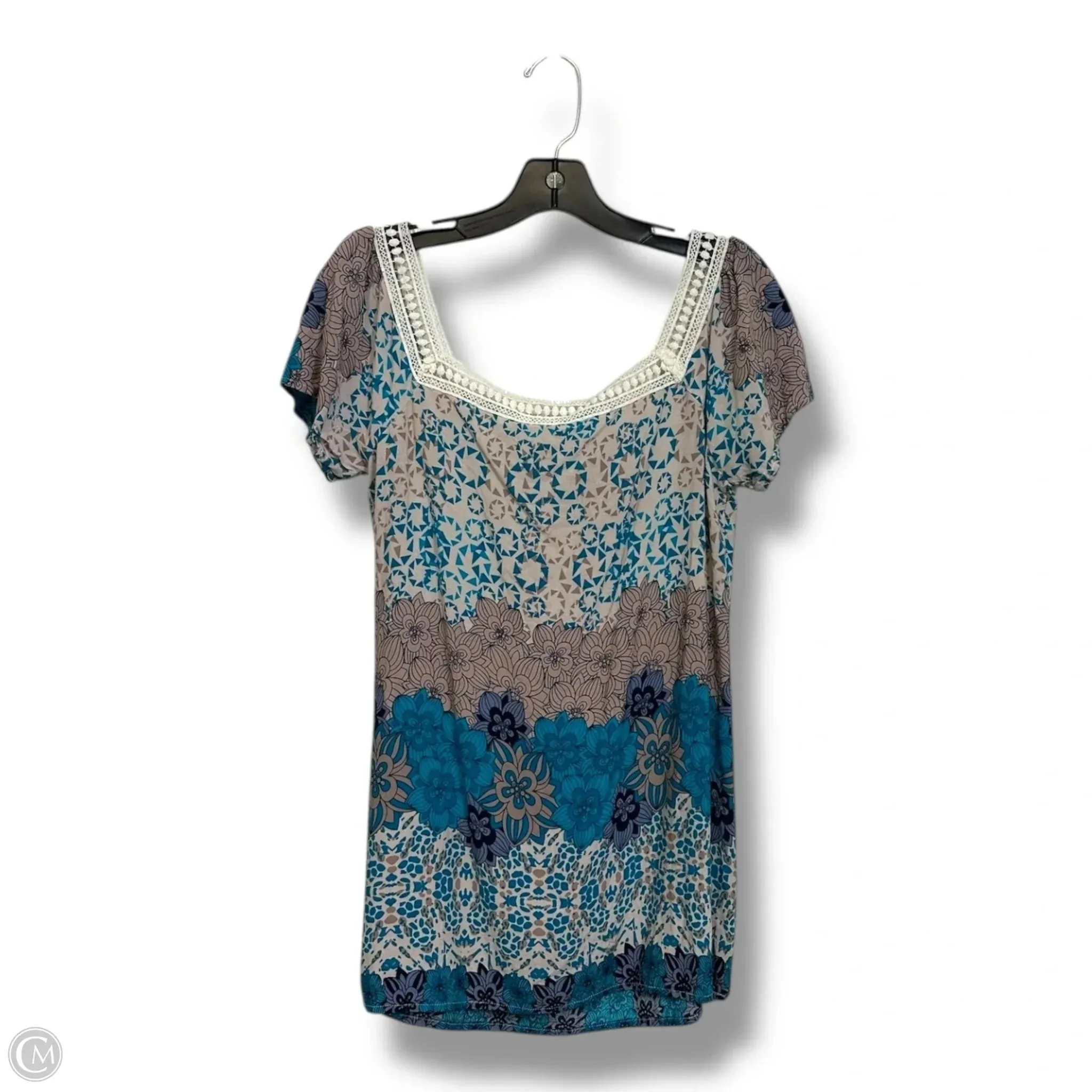 Top Short Sleeve By Fun 2 Fun In Blue, Size: S