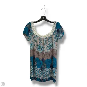 Top Short Sleeve By Fun 2 Fun In Blue, Size: S