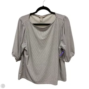 Top Short Sleeve By H&m In Black & White, Size: L