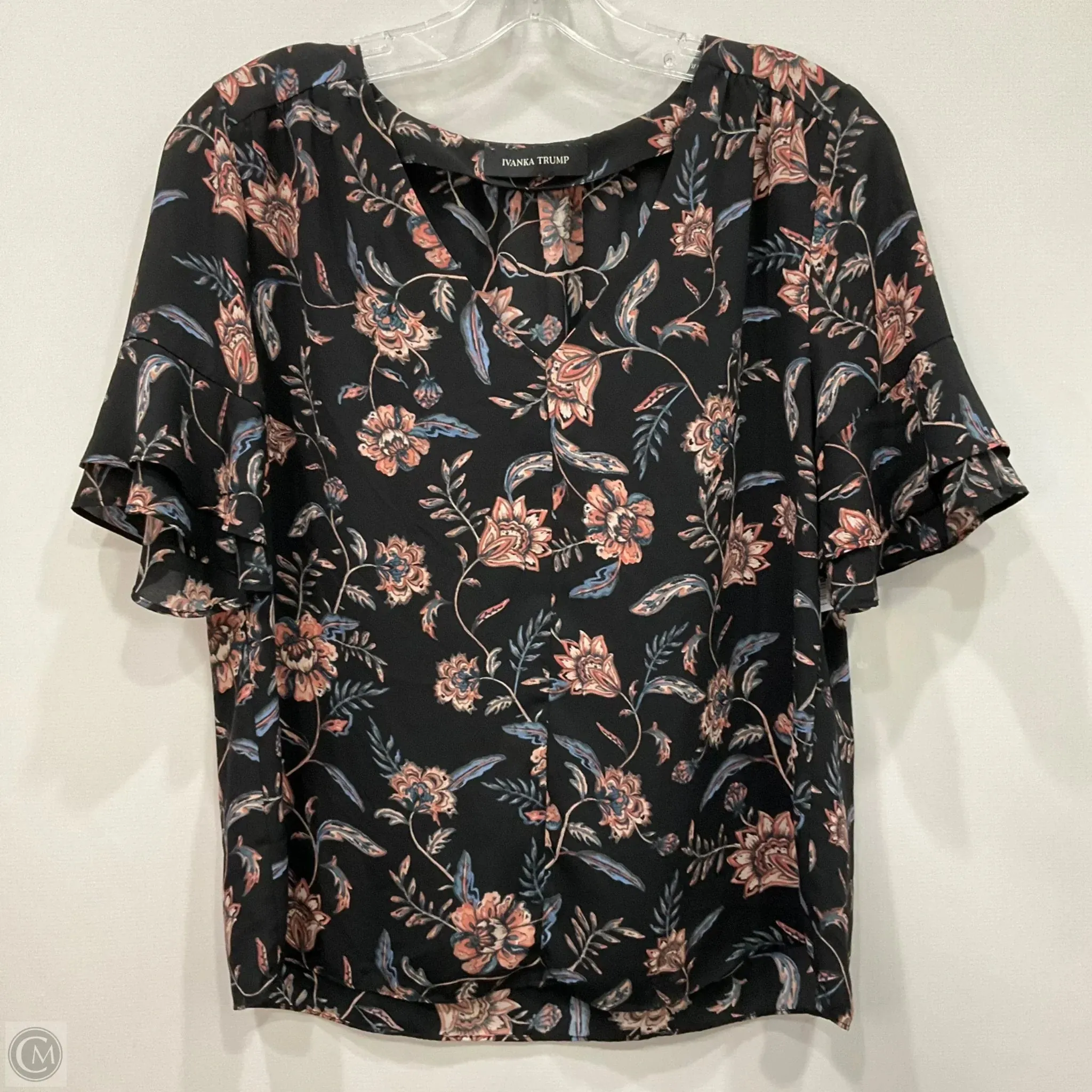 Top Short Sleeve By Ivanka Trump In Floral Print, Size: S