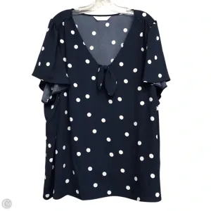 Top Short Sleeve By Lc Lauren Conrad In Polkadot Pattern, Size: 2x