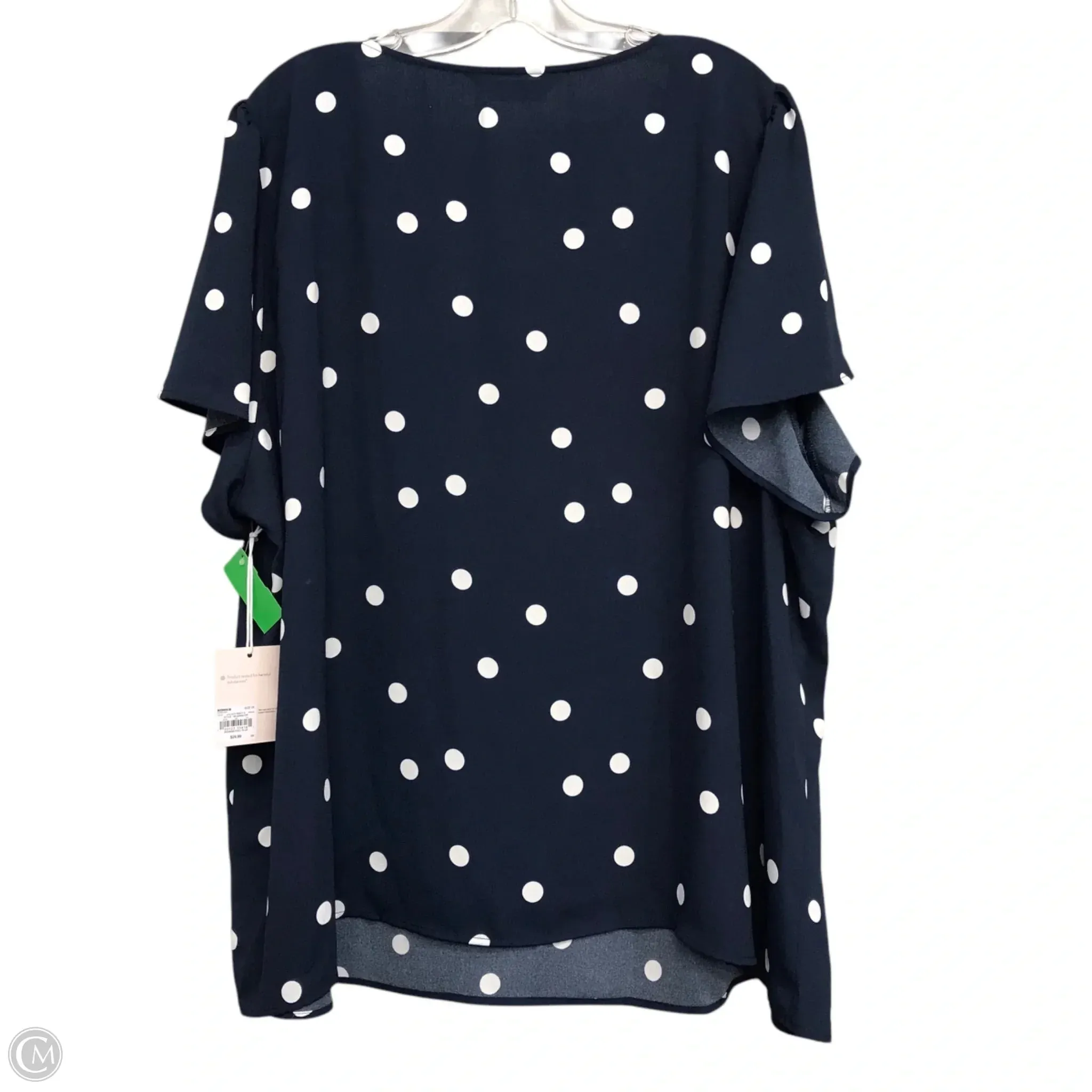 Top Short Sleeve By Lc Lauren Conrad In Polkadot Pattern, Size: 2x