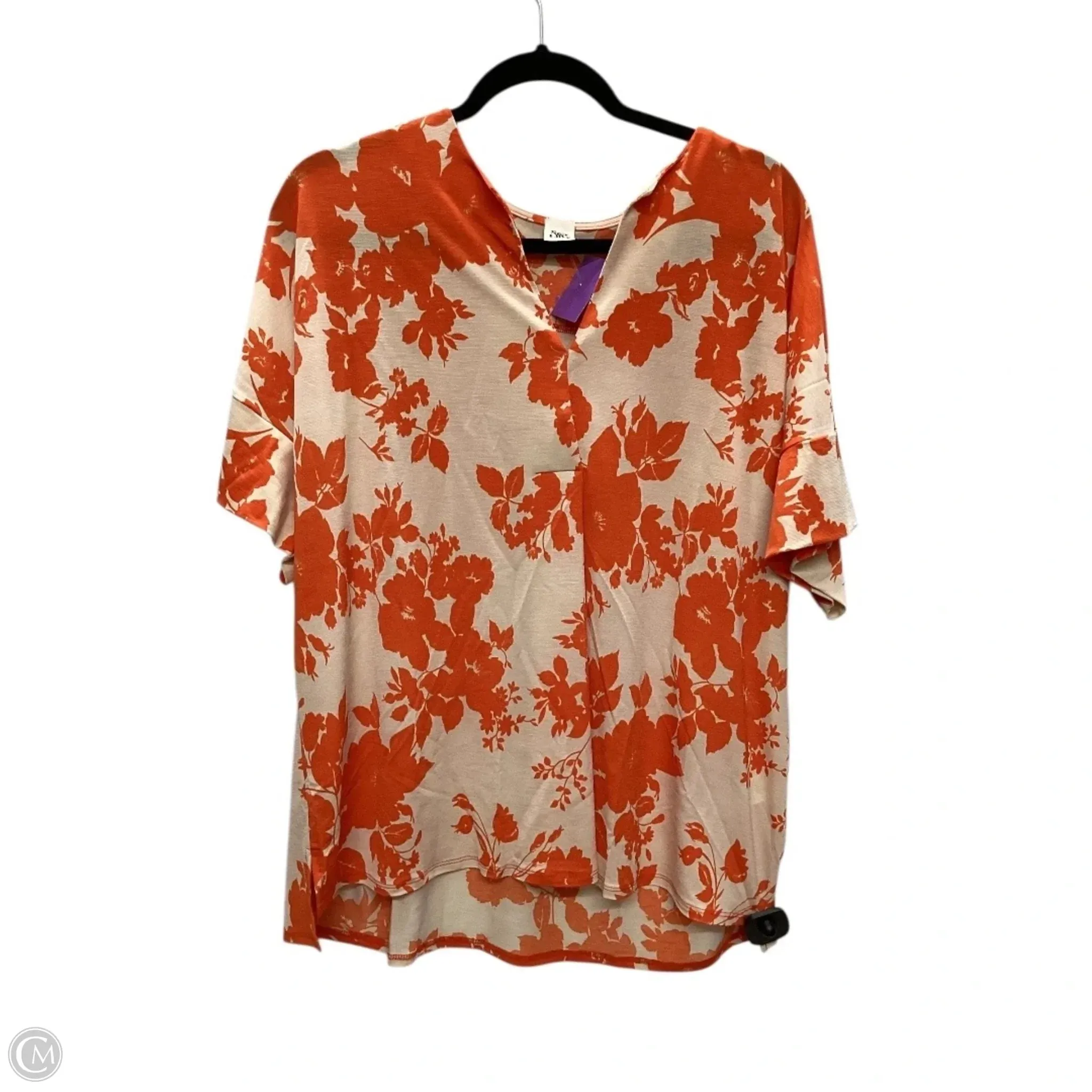 Top Short Sleeve By Sew In Love In Orange, Size: 2x