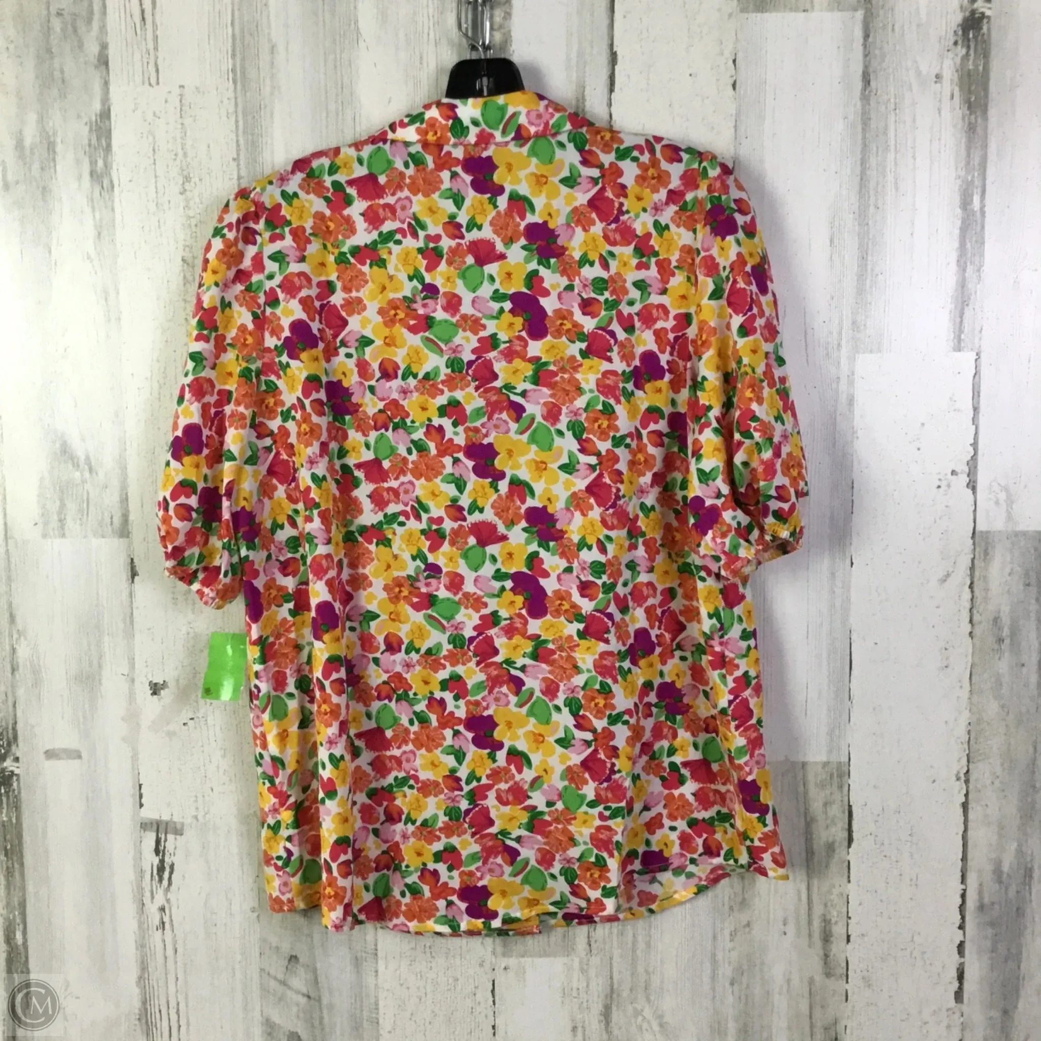 Top Short Sleeve By Shein In Pink, Size: M