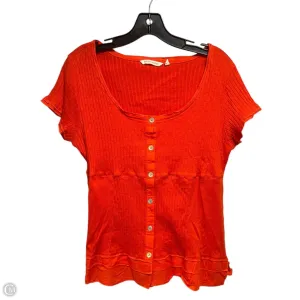 Top Short Sleeve By Soft Surroundings In Orange, Size: L