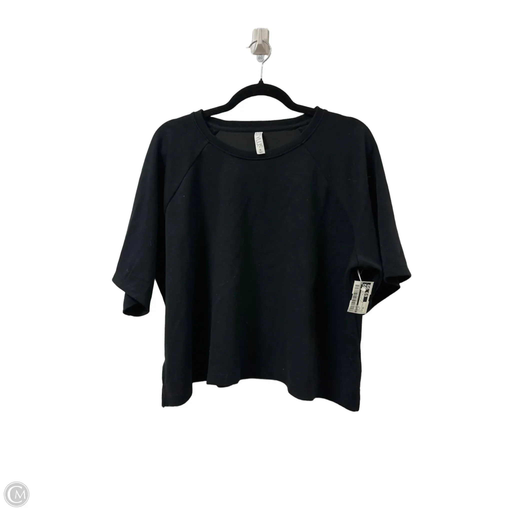 Top Short Sleeve By Stylus In Black, Size: Xl