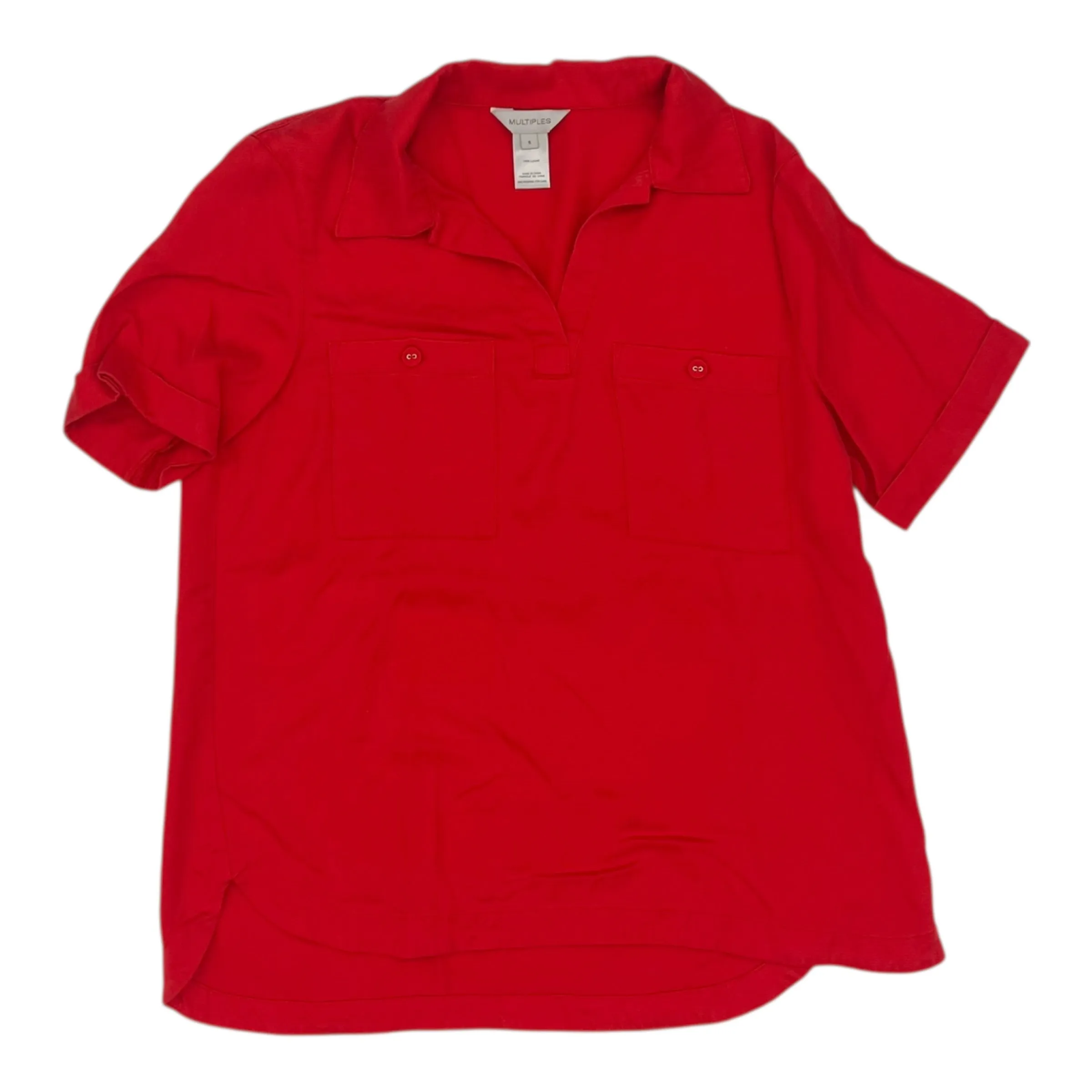 Top Ss By Multiples In Red, Size:S