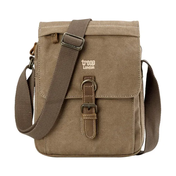 Troop London Classic Canvas Across Body Buckle Bag TRP0211