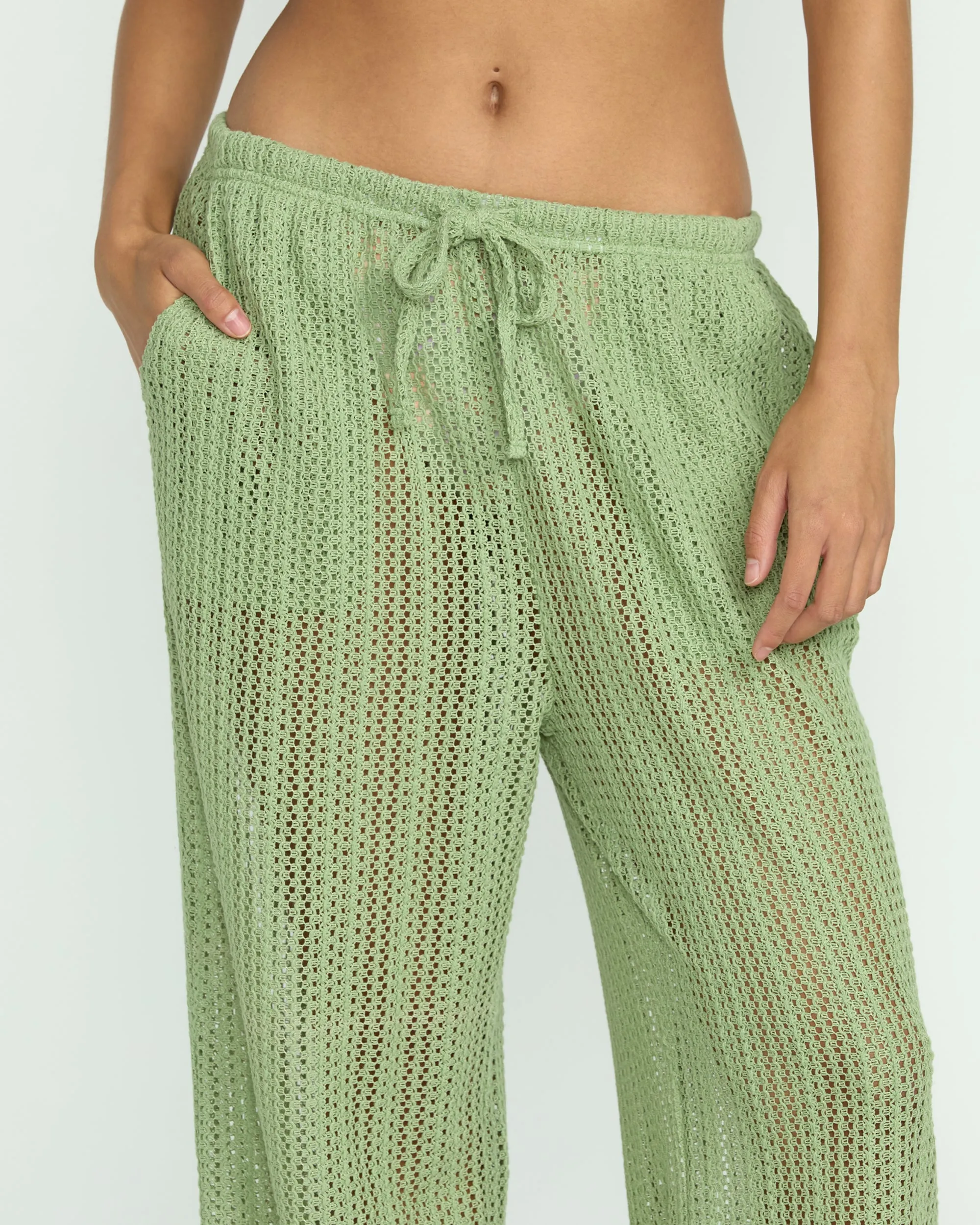 Tropic Beach Cover-Up Pants - Pistachio Billabong