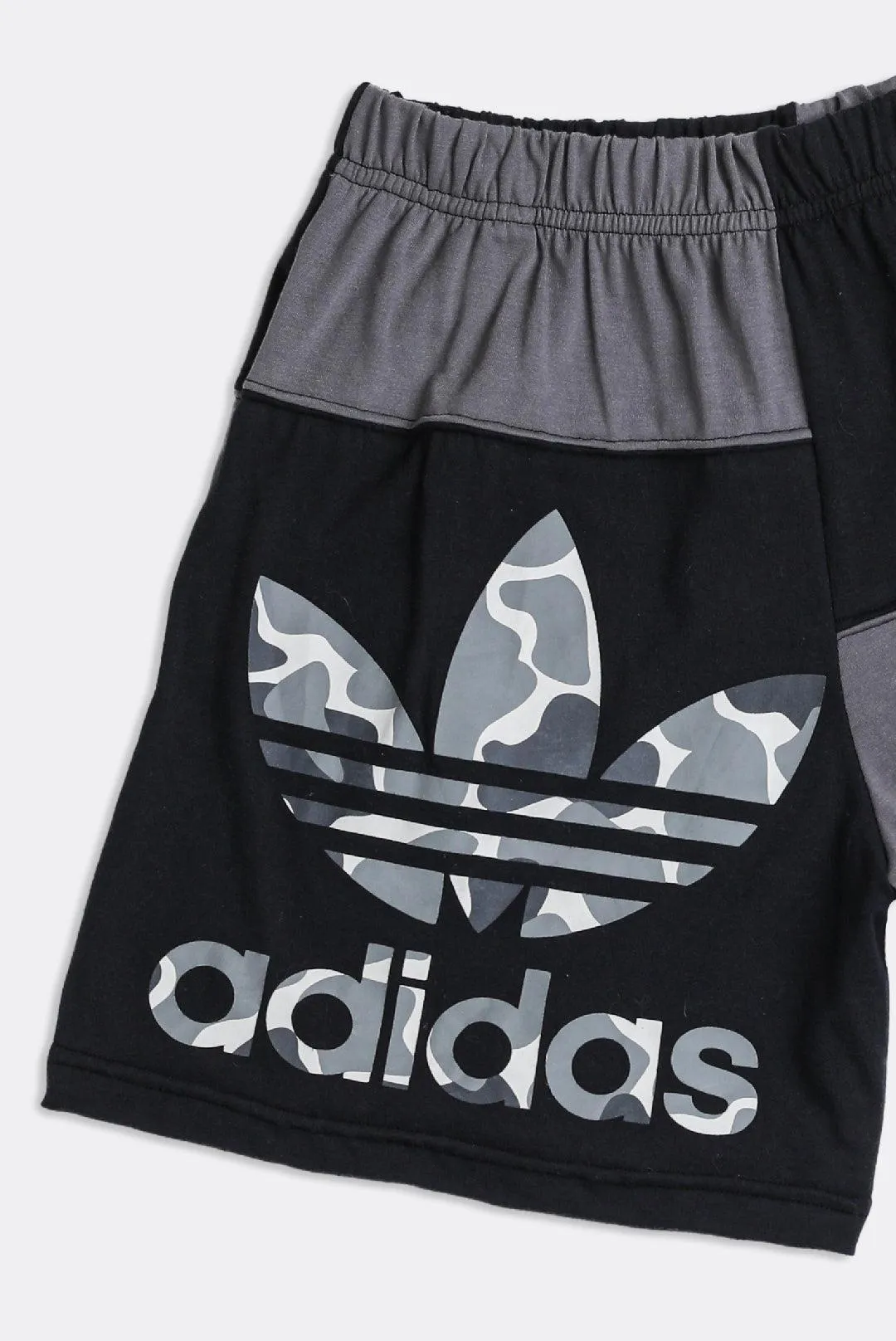Unisex Rework Adidas Patchwork Tee Shorts - M Frankie