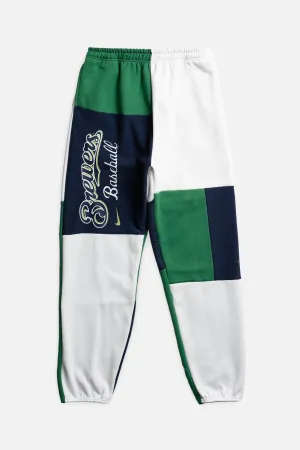 Unisex Rework Milwaukee Brewers MLB Patchwork Sweatpants - S Frankie
