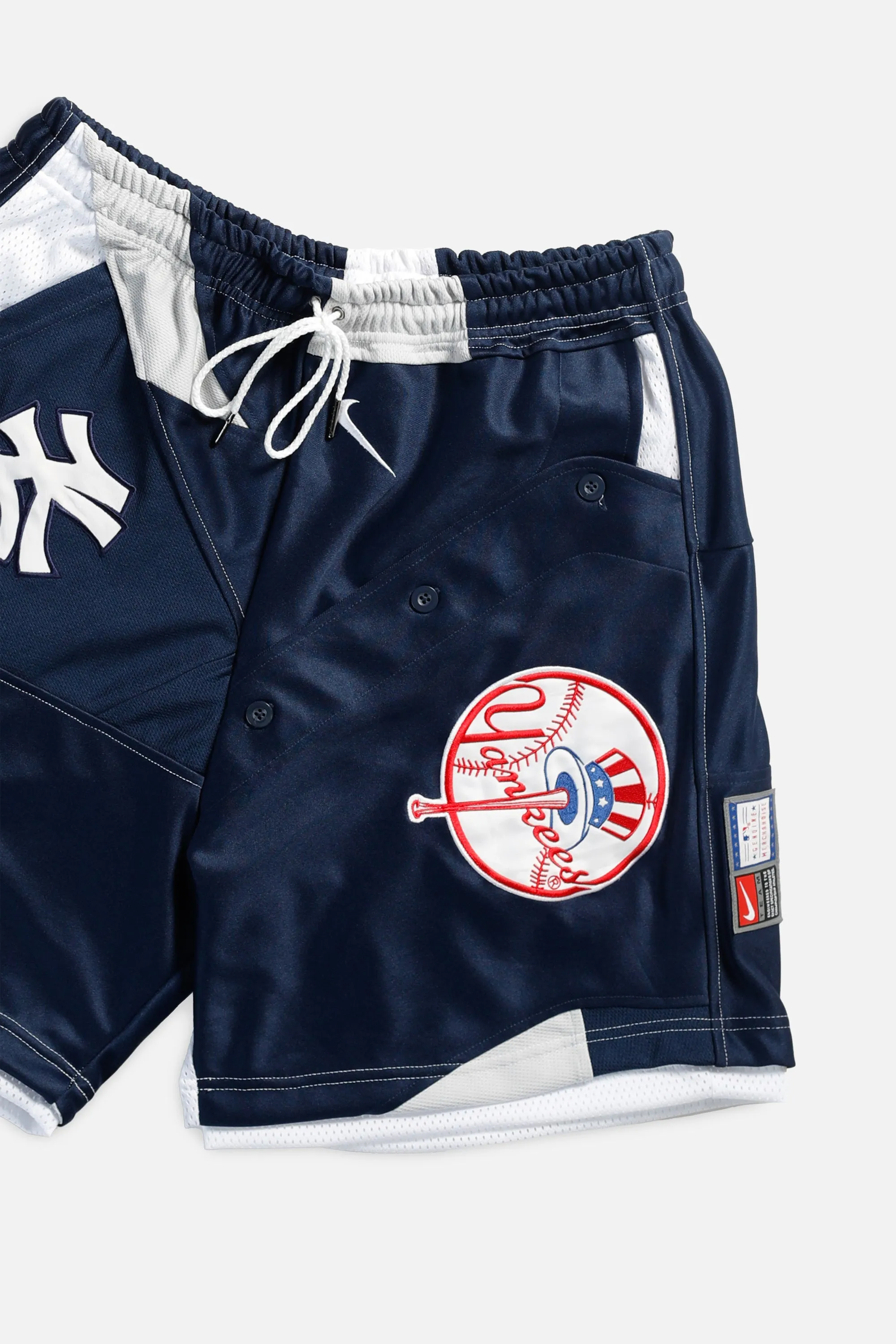Unisex Rework New York Yankees MLB Jersey Shorts - L Frankie
