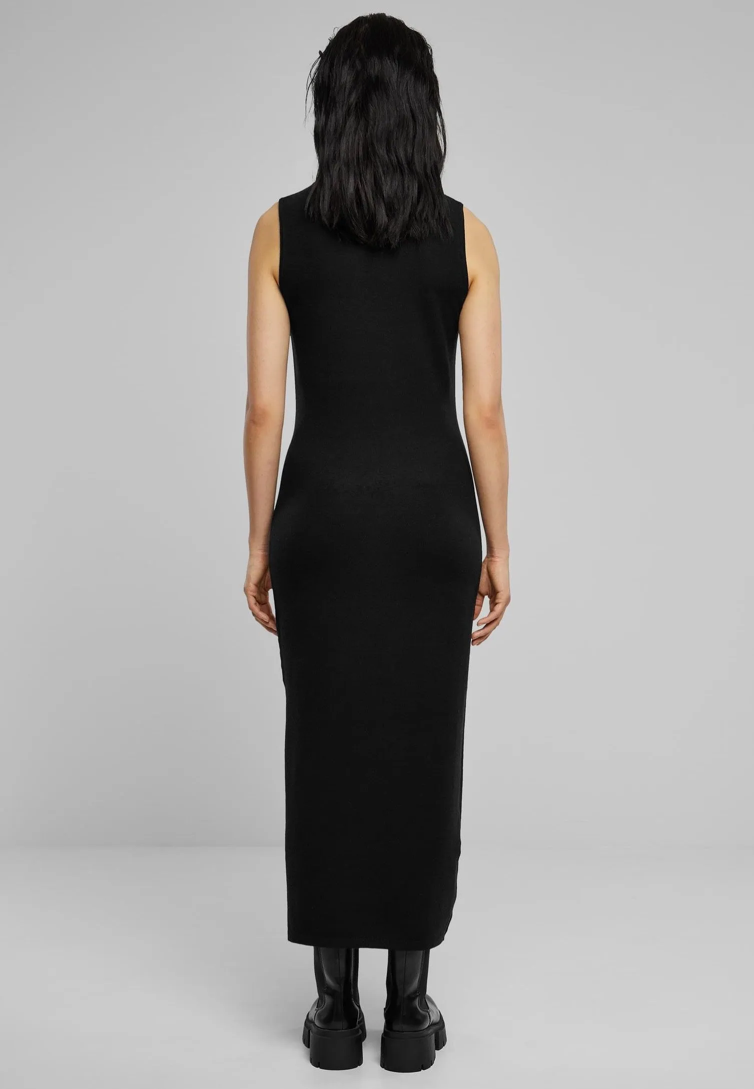 Urban Classics - Ladies Knitted Eco Viscose Turtleneck Black - Dress