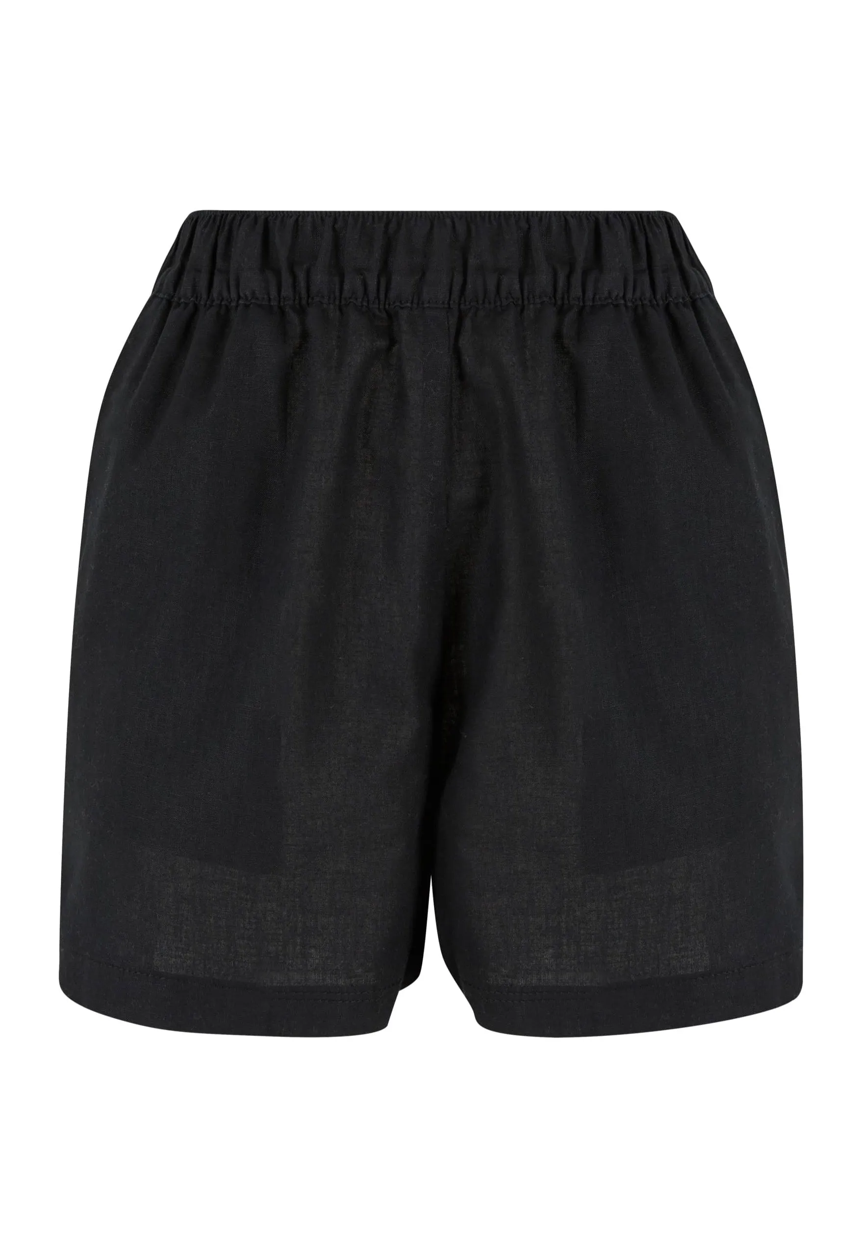 Urban Classics - Ladies Linen Mixed Black - Shorts