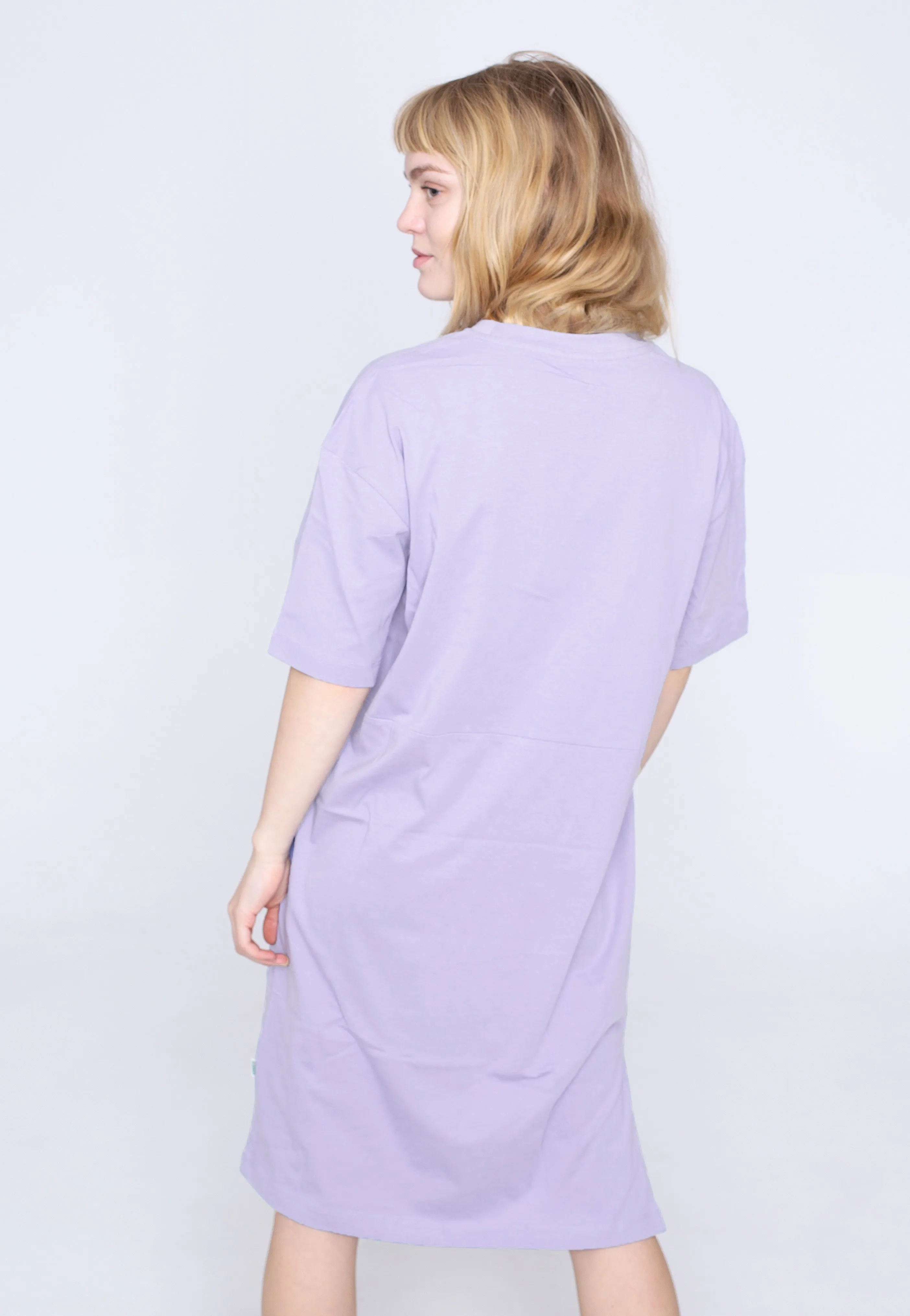 Urban Classics - Ladies Organic Oversized Slit Violablue - Dress