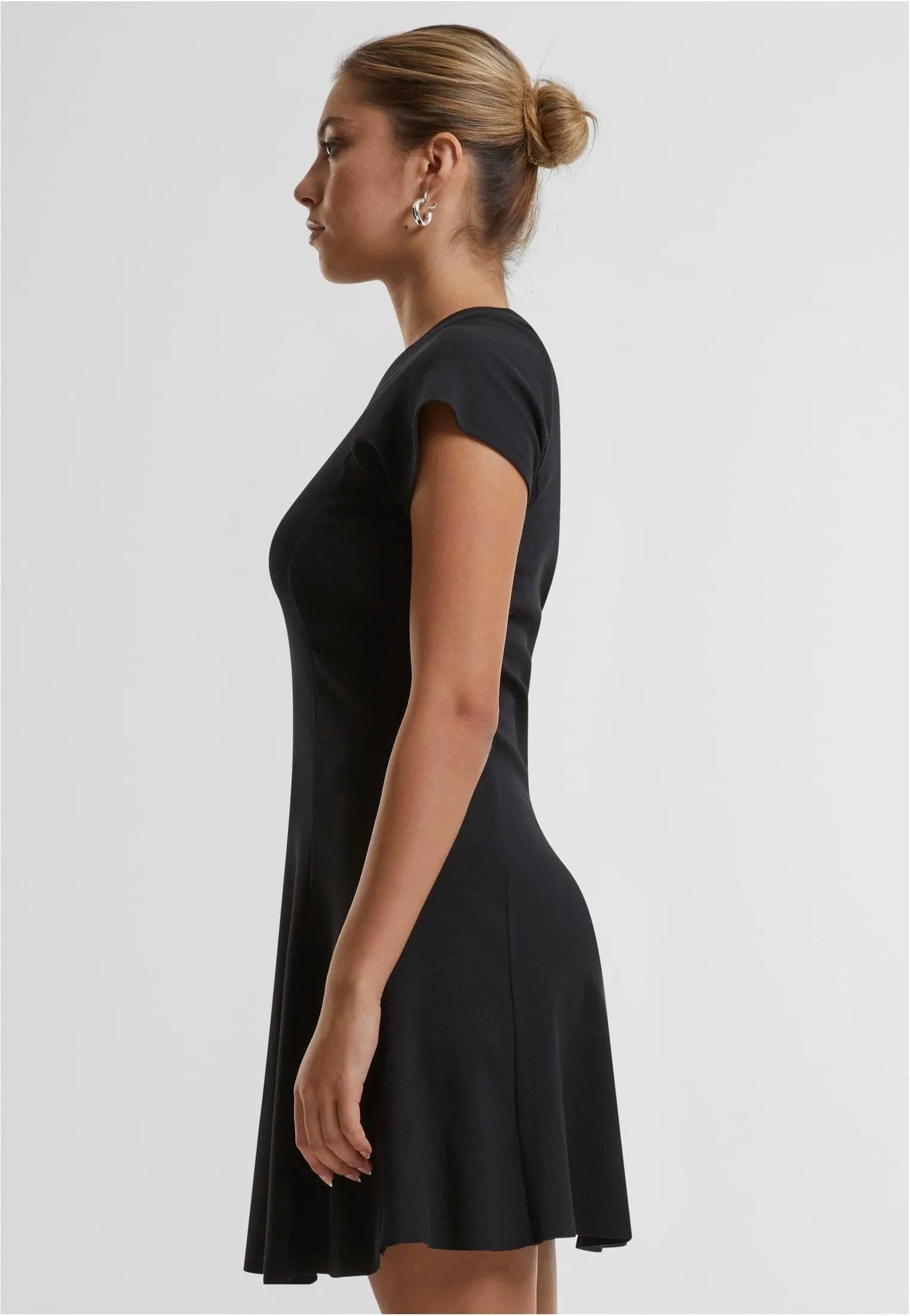 Urban Classics - Ladies Skater Rib Black - Dress