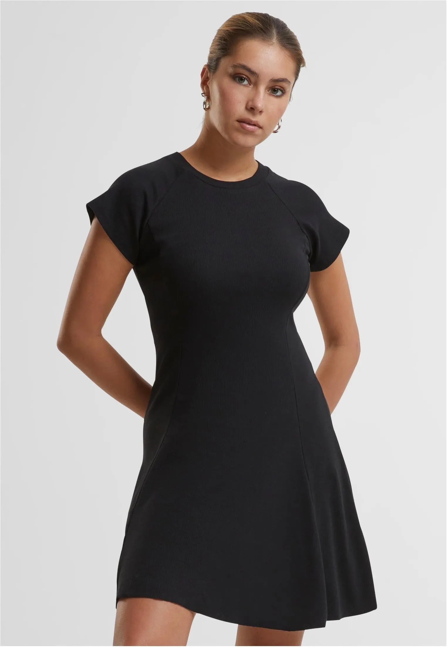 Urban Classics - Ladies Skater Rib Black - Dress