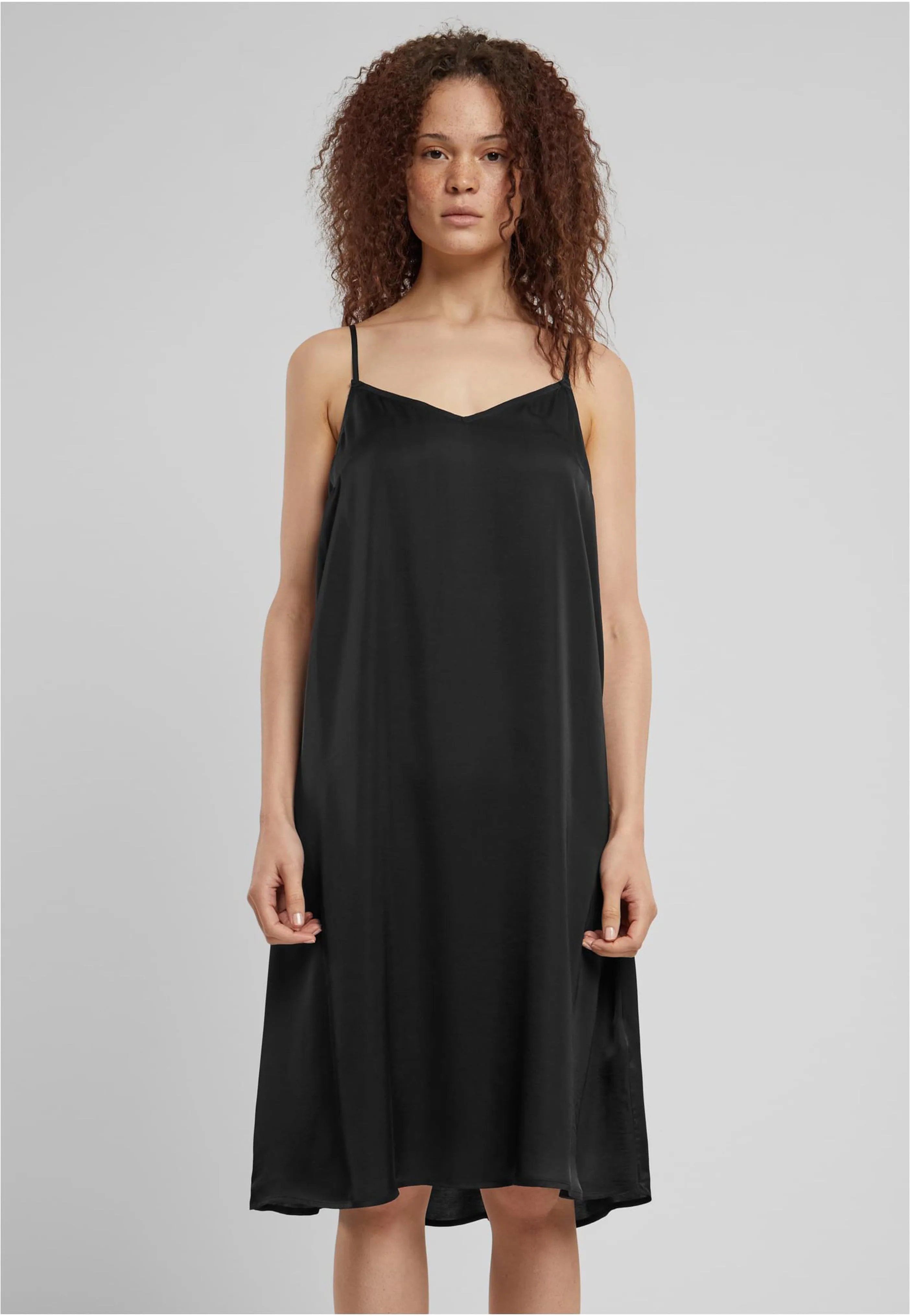 Urban Classics - Ladies Viscose Satin Slip Black - Dress