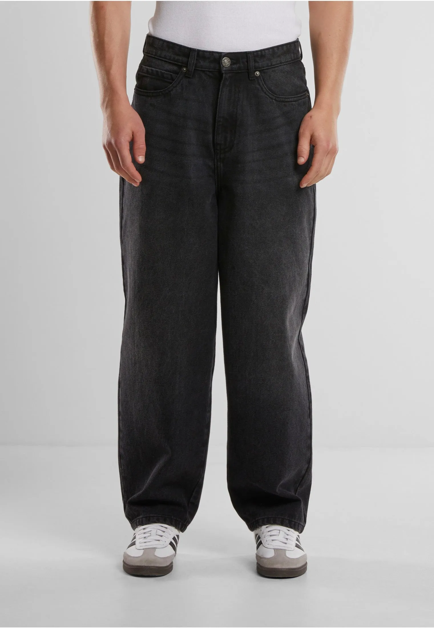 Urban Classics - Tapered Heavy Ounce Baggy Black Washed - Jeans