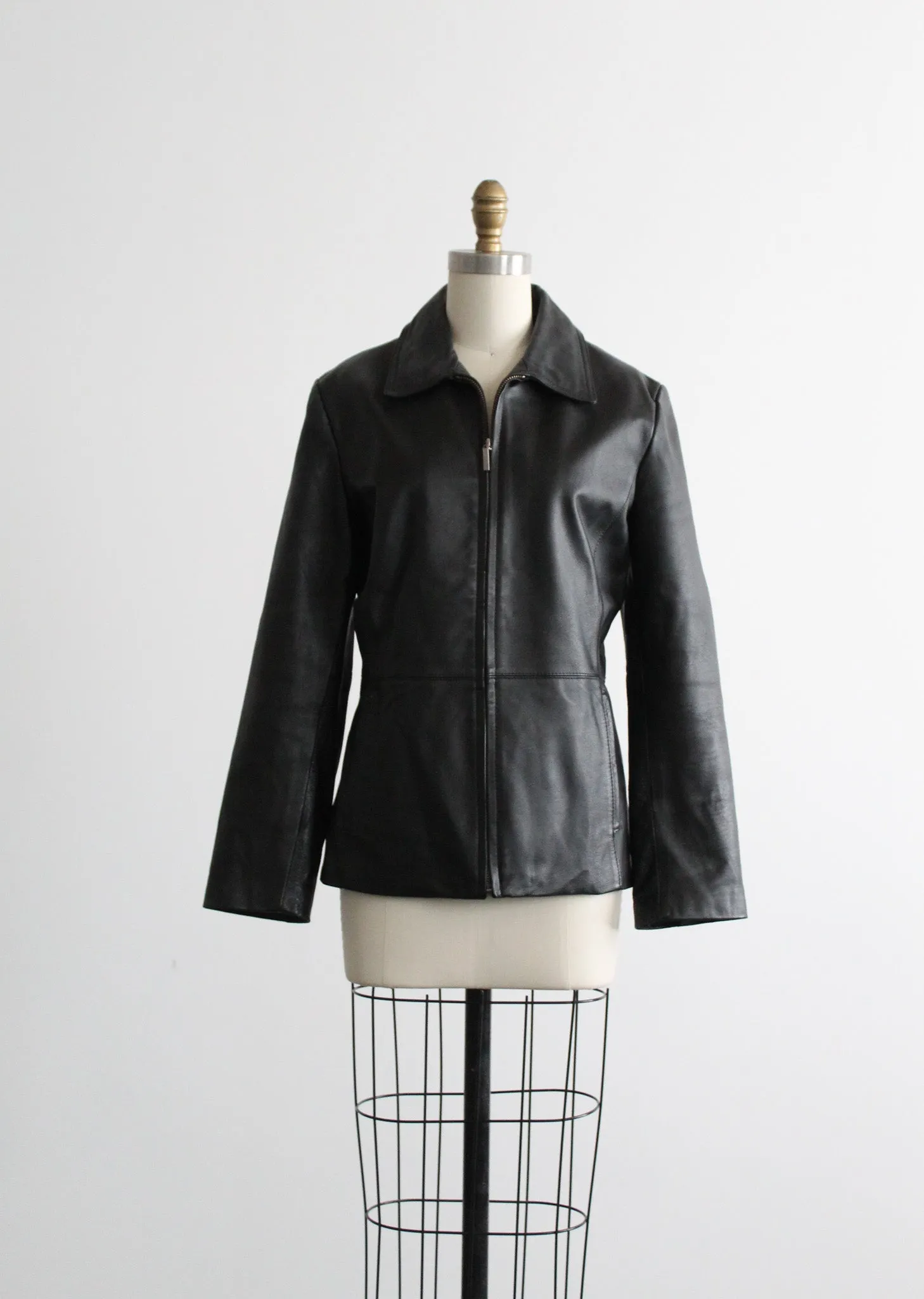 vanguard black leather jacket 1919 Vintage