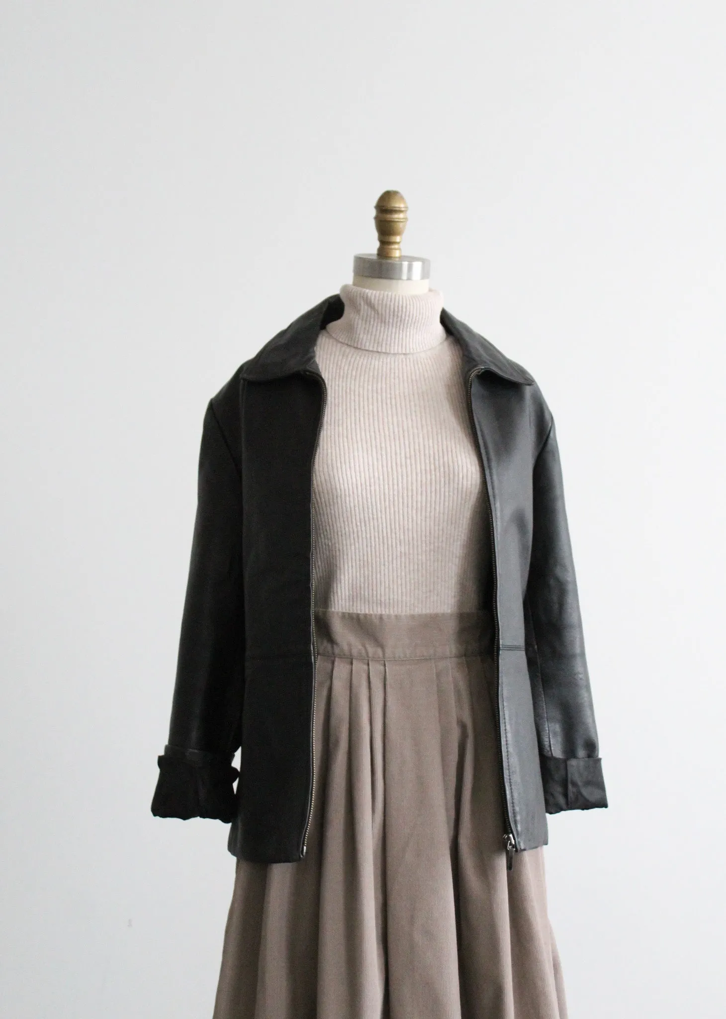 vanguard black leather jacket 1919 Vintage