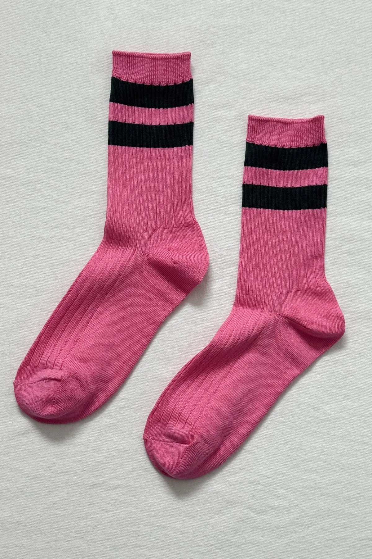 Varsity Her Socks (Pink Green)