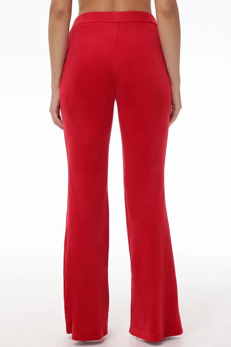 Velour Flare Pant With Slit by Juicy Couture