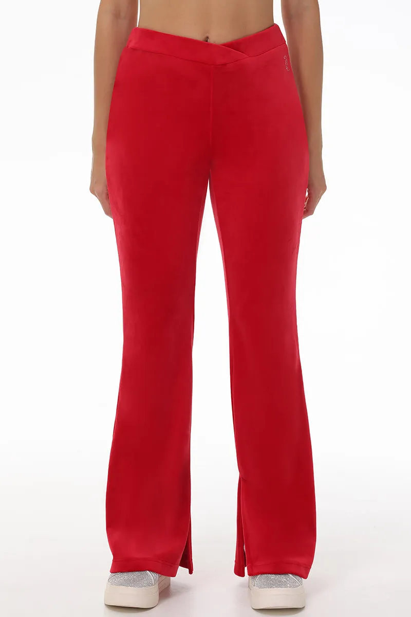 Velour Flare Pant With Slit by Juicy Couture