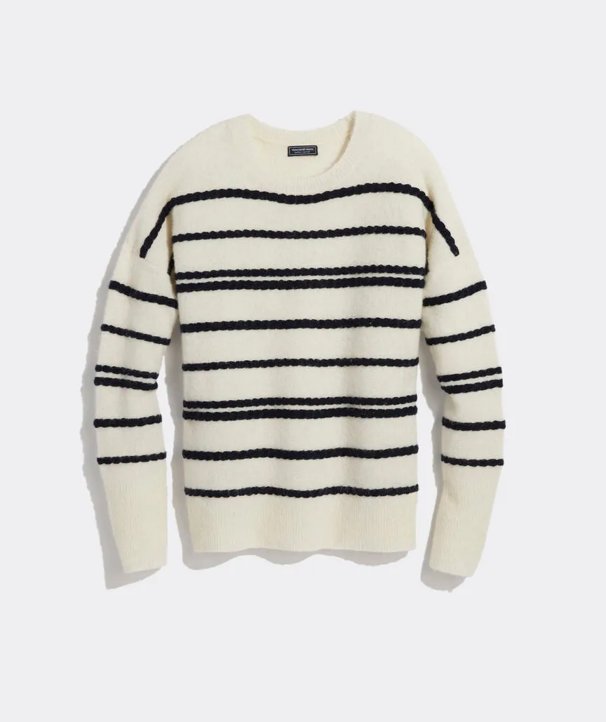 Vineyard Vines Women's Rope Intarsia Crewneck Sweater - Marshmallow