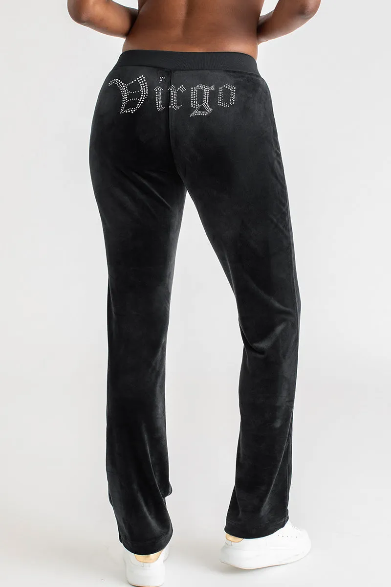 Virgo Big Bling Velour Track Pants by Juicy Couture