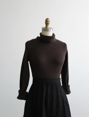 walnutshell rib knit turtleneck 1919 Vintage