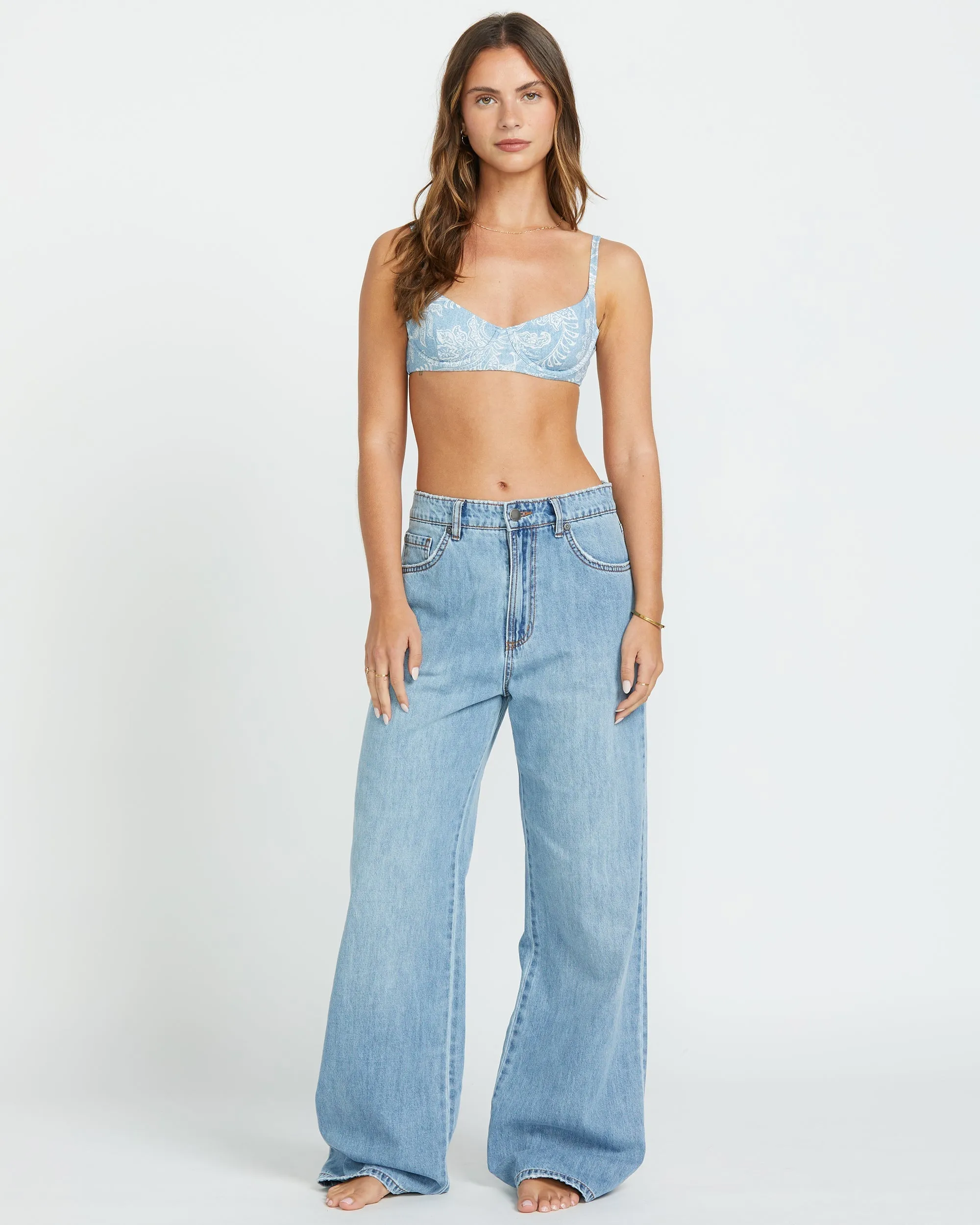 Washed By The Sun Denim Pants - Coastal Blue Billabong