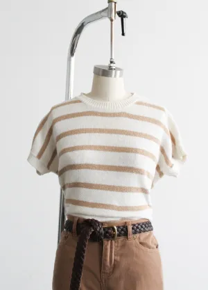 wheaten striped knit tee 1919 Vintage