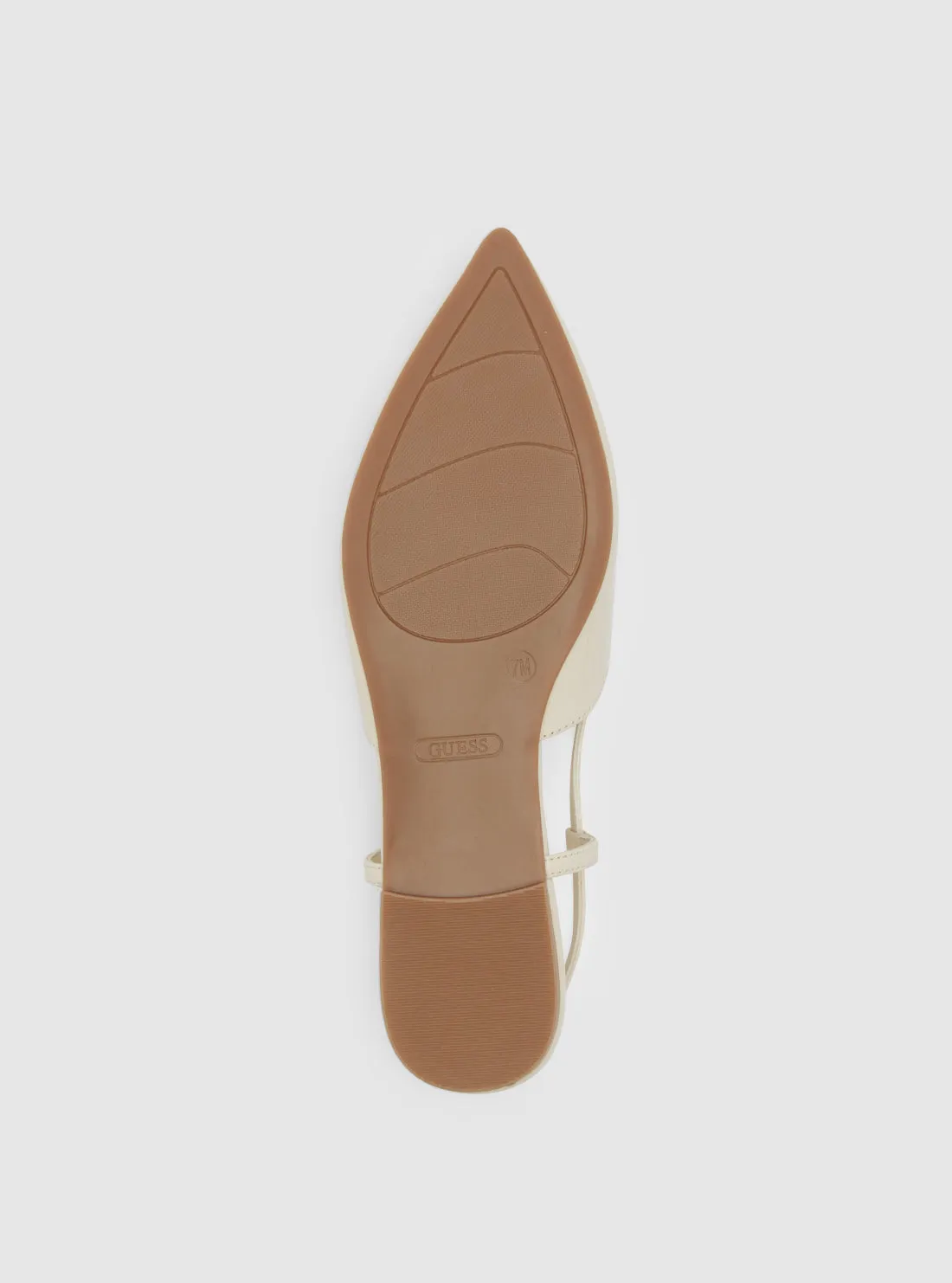 White Bemas Sling Back Flats Guess