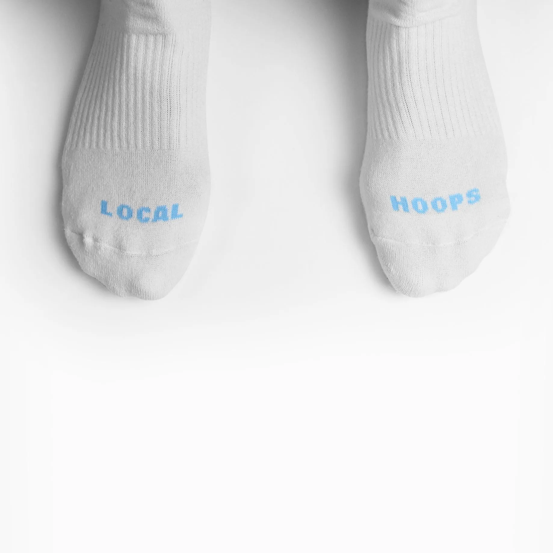 White Logo Socks LOCAL HOOPS